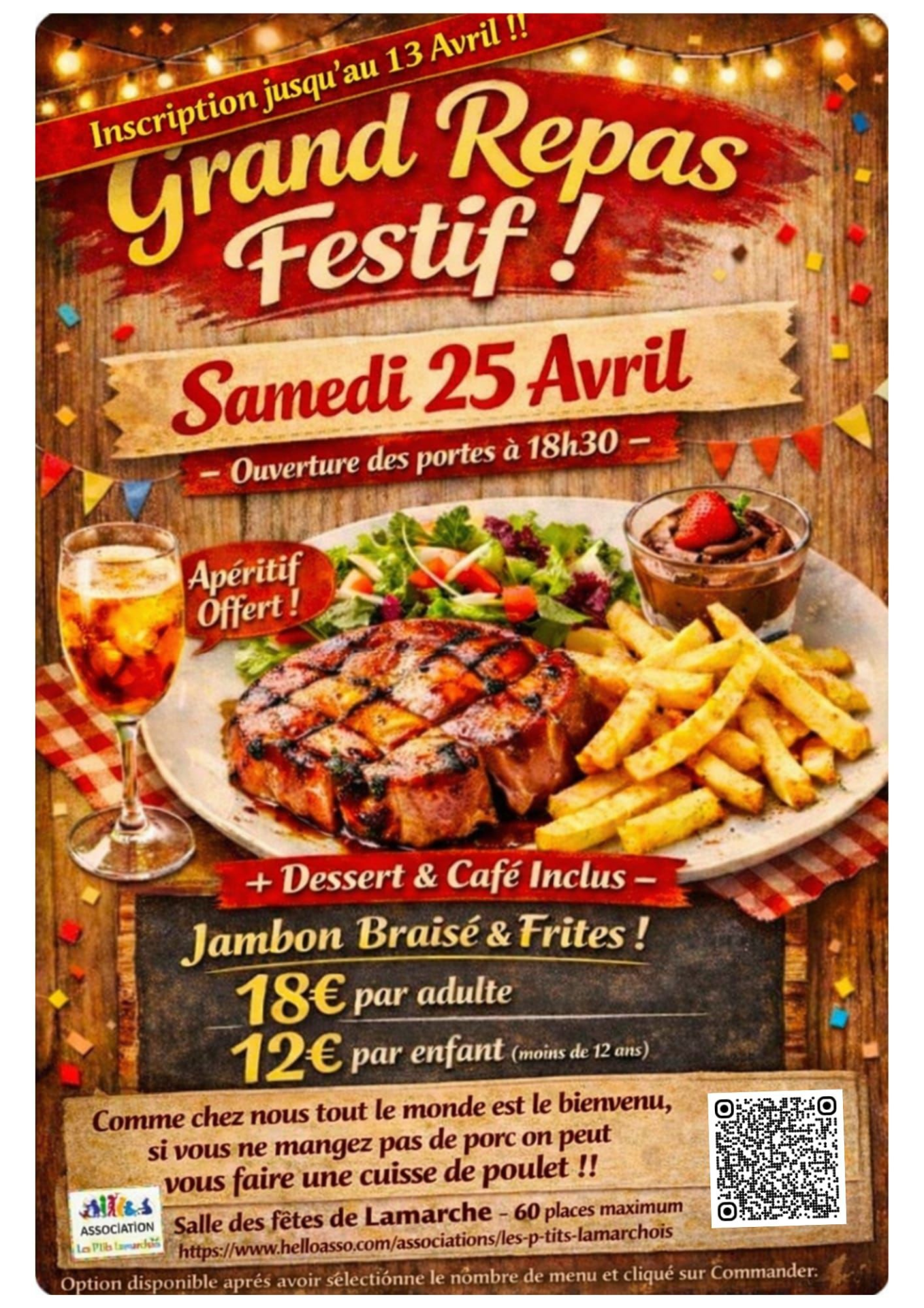 Grand repas festif des P'tits Lamarchois !
