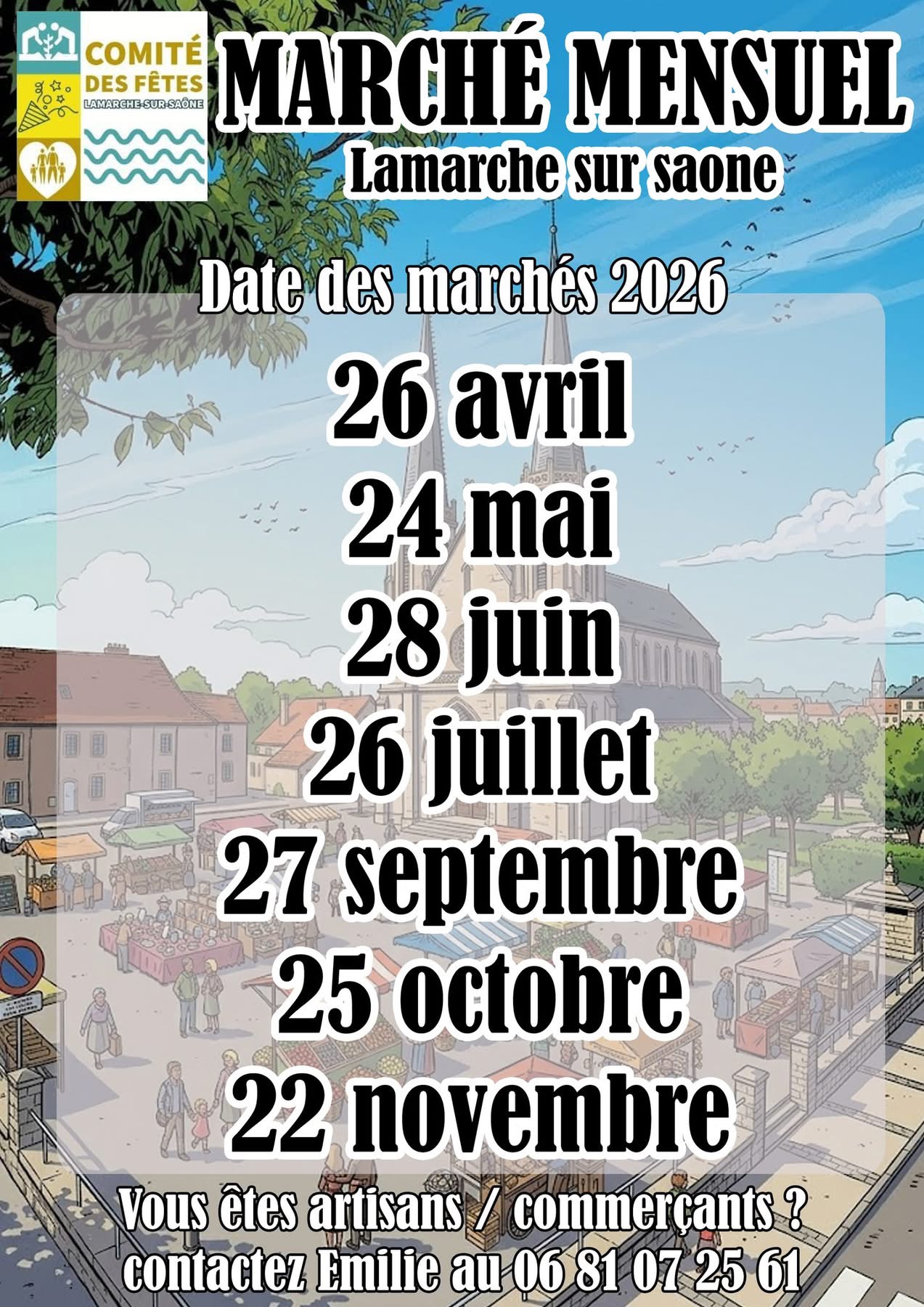 Marché Mensuel -Dates 2026